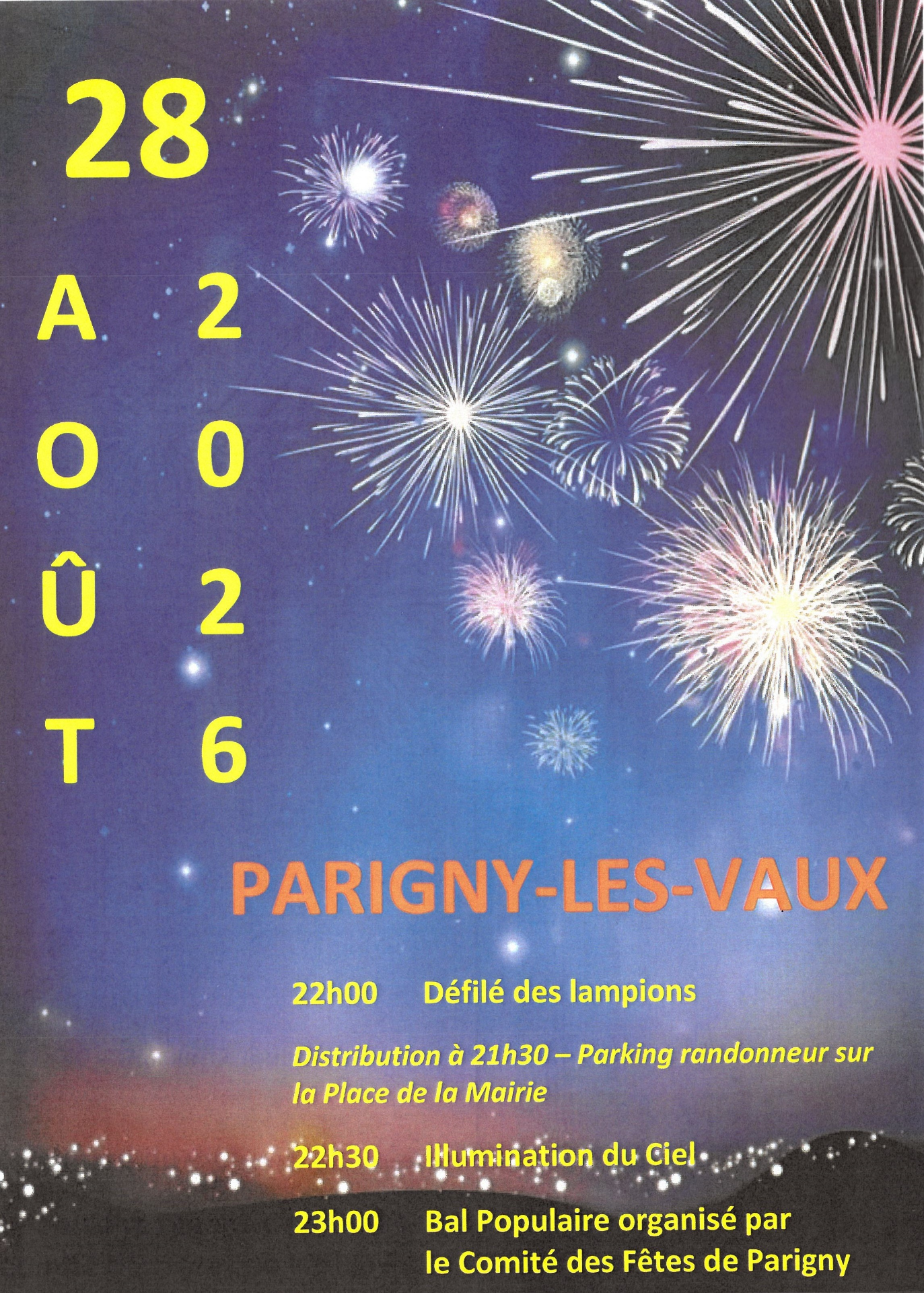 feu d'artifice et bal populaire