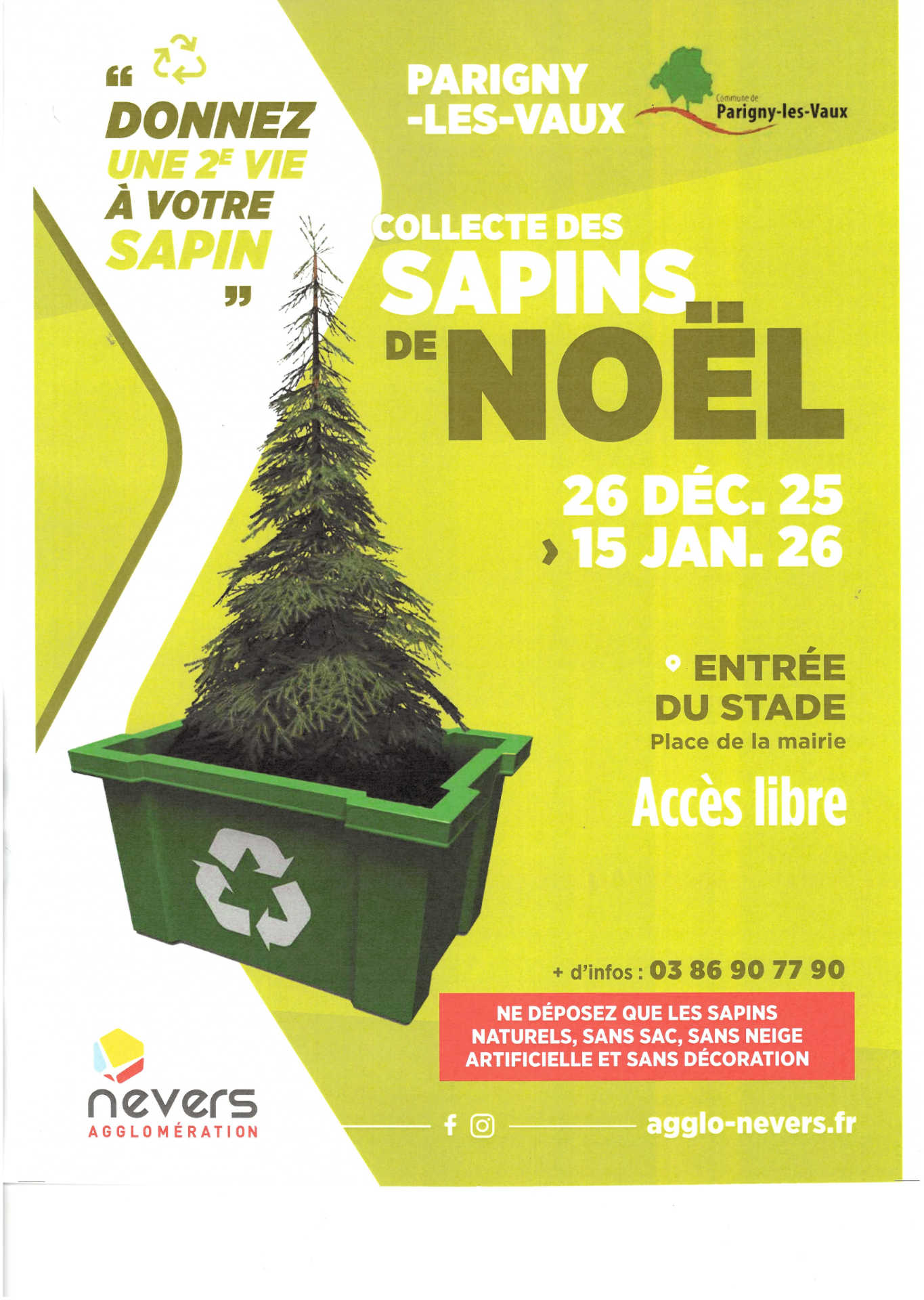 collecte sapins noel